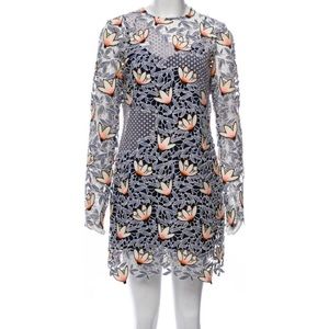 Self Portrait Lace Pattern Mini Dress
